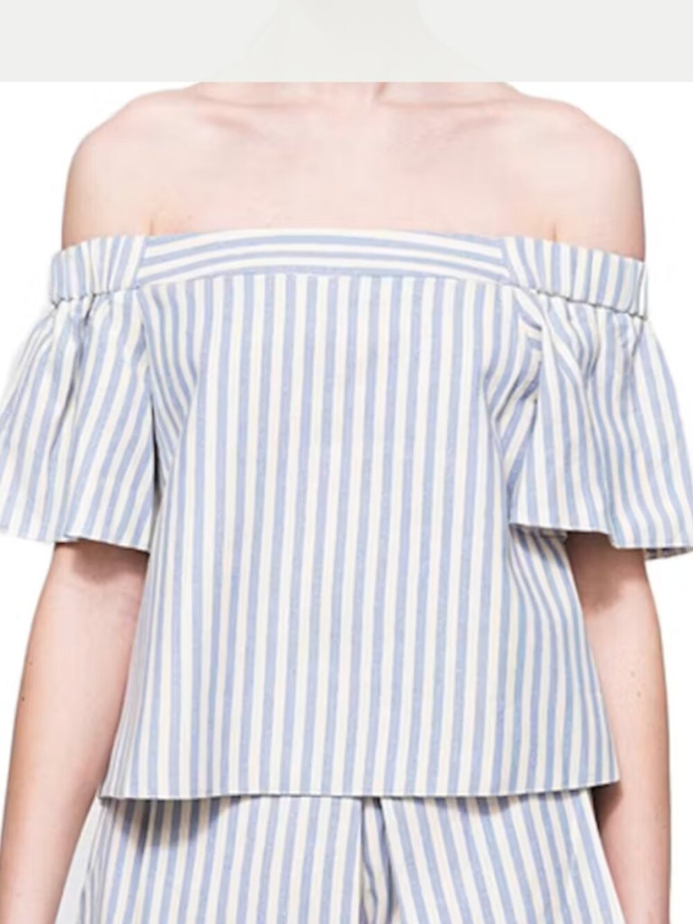 Farrow Anthropologie Echo Striped Off Shoulder Top - M
